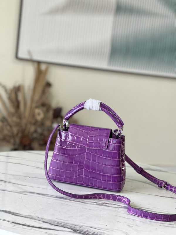 Louis Vuitton Capucines Mini Handbag - Purple - Image 5