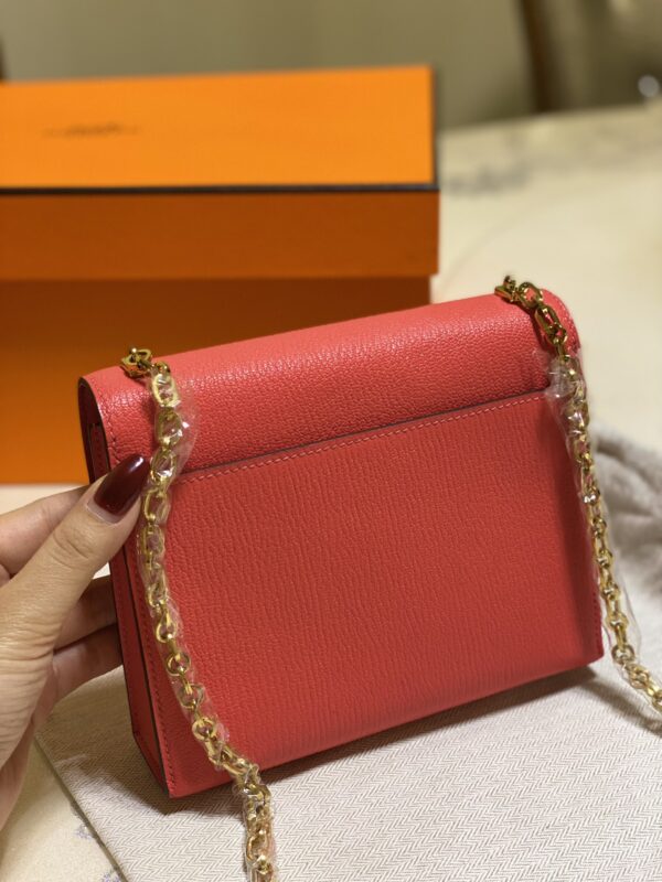 Hermes Verrou Handbag - Peach - Image 3