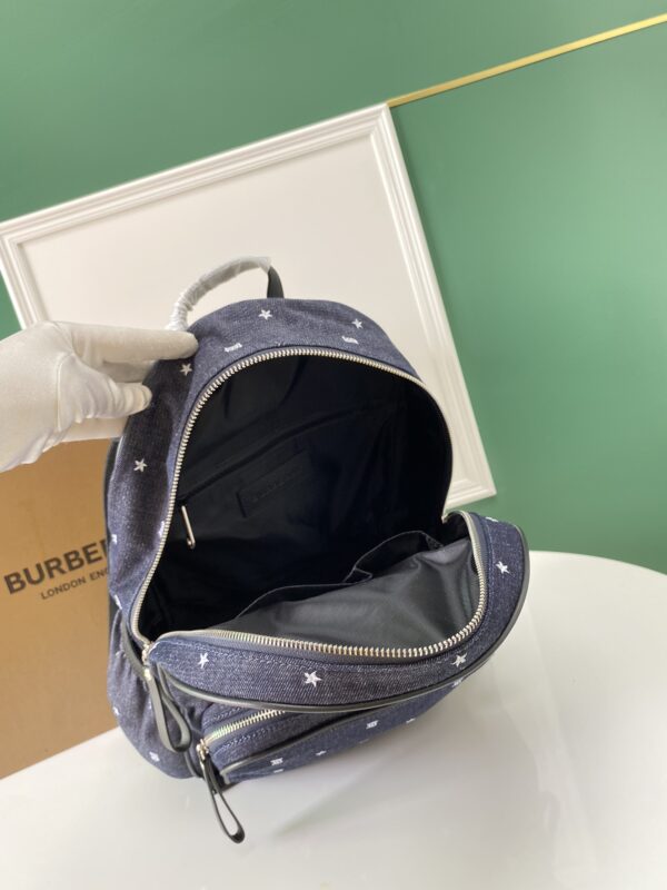 Burberry Nylon Embroidery Backpack - Blue - Image 2