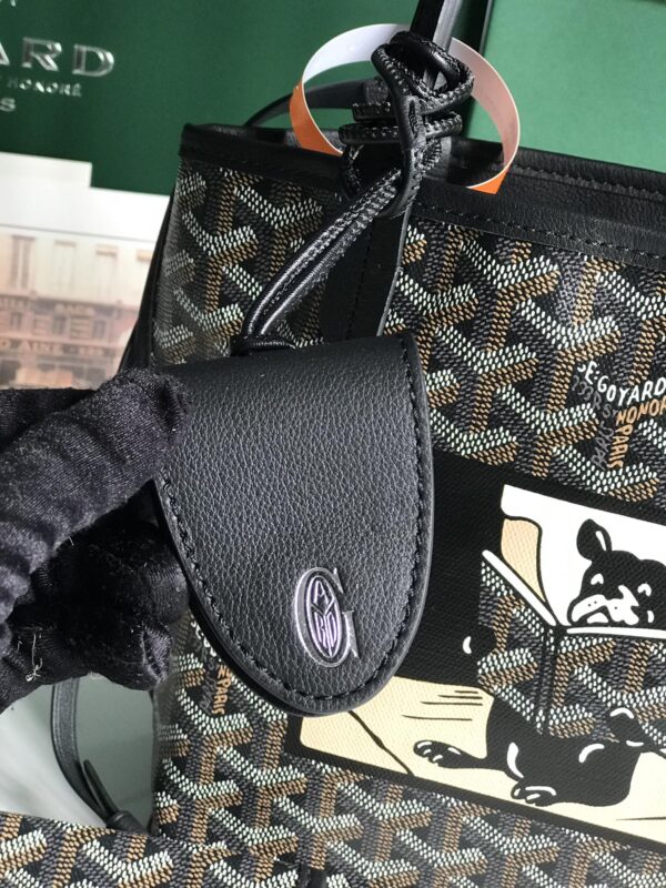 Goyard Anjou Mini Special Painted Style Handbag - Black - Image 2