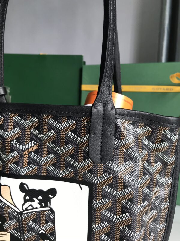 Goyard Anjou Mini Special Painted Style Handbag - Black - Image 3