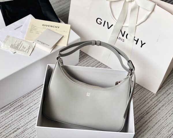 Givenchy Moon Cut Small Armpit Bag - Light Gray - Image 5