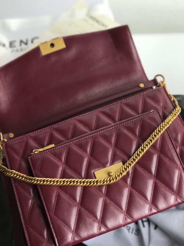 Givenchy Gv3 Diamond Series Medium Handbag - Maroon - Image 3