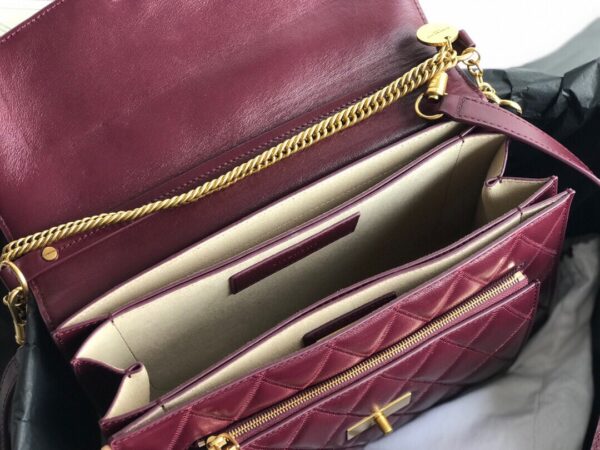 Givenchy Gv3 Diamond Series Medium Handbag - Maroon - Image 2