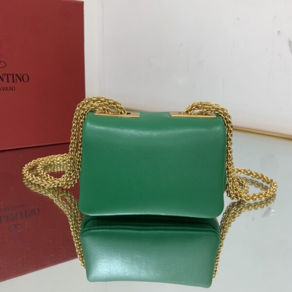 Valentino Garavani One Stud Soft Mini Chain Handbag - Green - Image 5