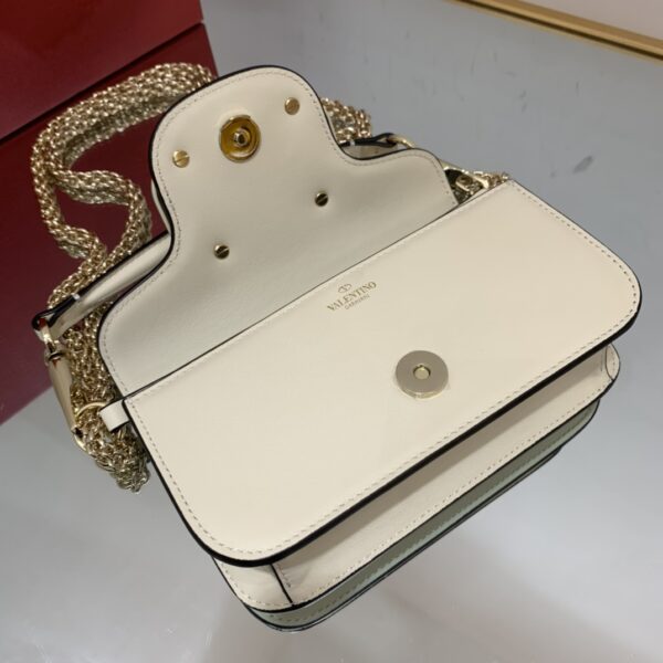 Valentino Garavani Mini Calfskin Handbag - White - Image 4