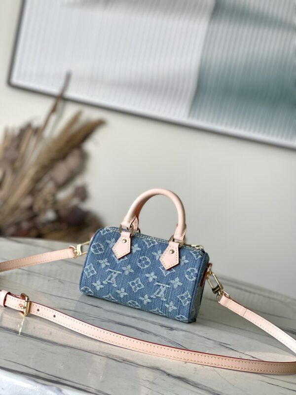 Louis Vuitton Denim Pillow HandBag - Blue - Image 2