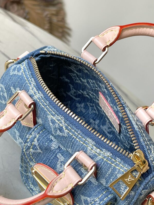 Louis Vuitton Denim Pillow HandBag - Blue - Image 3