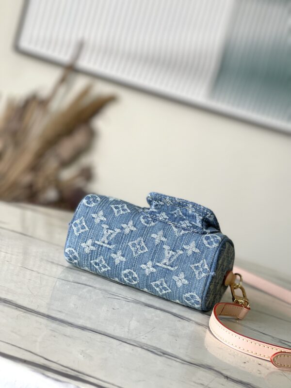 Louis Vuitton Denim Pillow HandBag - Blue - Image 4