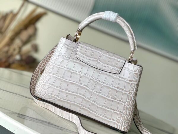 Louis Vuitton Sahara Crocodile Pattern Medium Handbag - White - Image 4