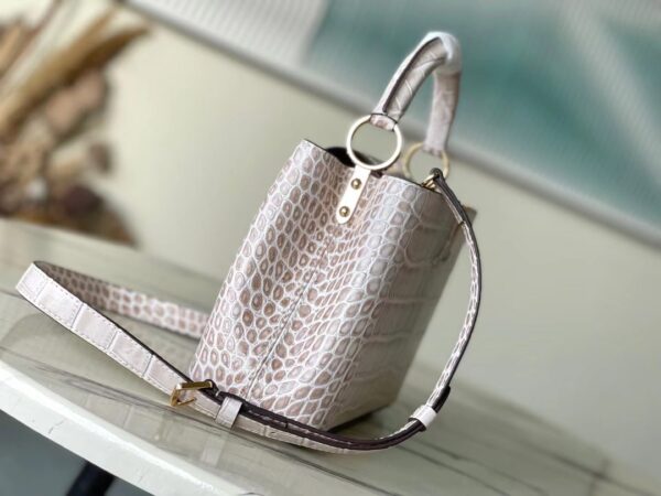 Louis Vuitton Sahara Crocodile Pattern Medium Handbag - White - Image 5