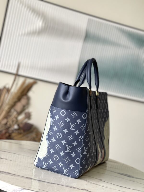 LOUIS VUITTON Sacpla Monogram 24H Tote Bag - Blue - Image 4